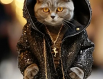 网红猫爷掀起猫步模仿潮，萌态可掬的猫咪引领时尚新风尚