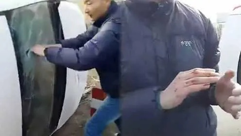 镇干部火海中徒手掰车门救人，英勇事迹感动网友